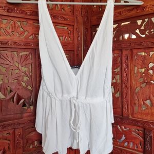 Brandy Melville White Cropped Tank Top